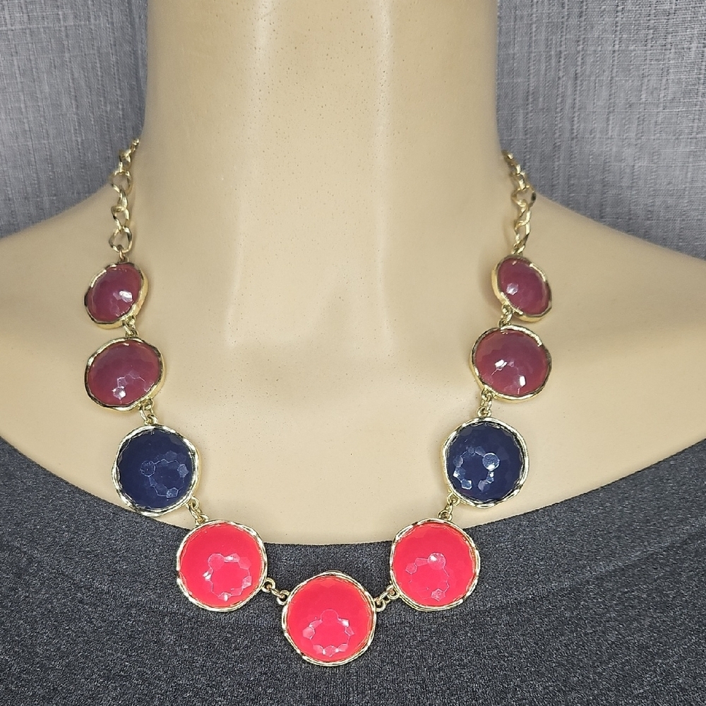 ARCYLLIC MULTI-COLORED STATEMENT NECKLACE - Picture 1 of 7